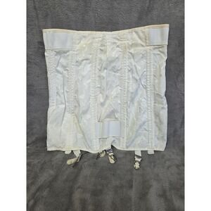Vintage~SEARS~PLUS Sz Front Lace Up Corset  Open Bottom Garter Girdle FLAWS